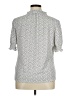 Adrianna Papell Silver Short Sleeve Blouse Size XL - photo 2