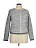 Banana Republic 100% Polyester Tweed Gray Jacket Size 14 - photo 1