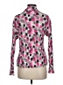 Komarov 100% Polyester Graphic Black Pink Long Sleeve Blouse Size Med (2) - photo 2