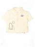 Zara Graphic Ivory Short Sleeve Button-Down Shirt Size 11 - 12 - photo 1