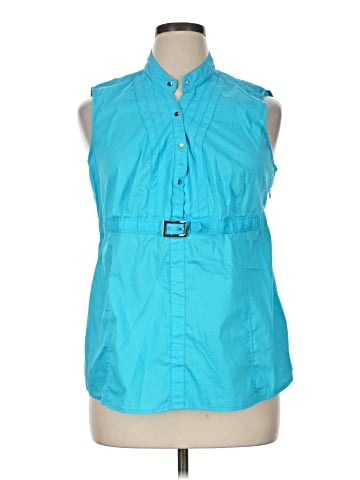 Cato Sleeveless Button-Down Shirt (view 1)