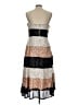 Maison Tara Stripes Silver Cocktail Dress Size 12 - photo 2