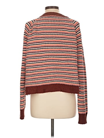 Madewell Arden V-Neck Crop Pullover Sweater in Stripe (view 2)