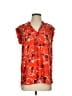 14th & Union 100% Polyester Orange Short Sleeve Blouse Size S - photo 1