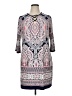 Roz & Ali Paisley Gray Casual Dress Size 16 - photo 1