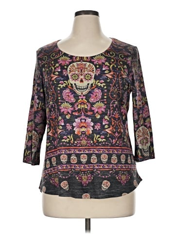 Energe World Wear 3/4 Sleeve Top (view 1)