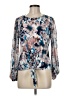MSK Blue Long Sleeve Blouse Size M - photo 1