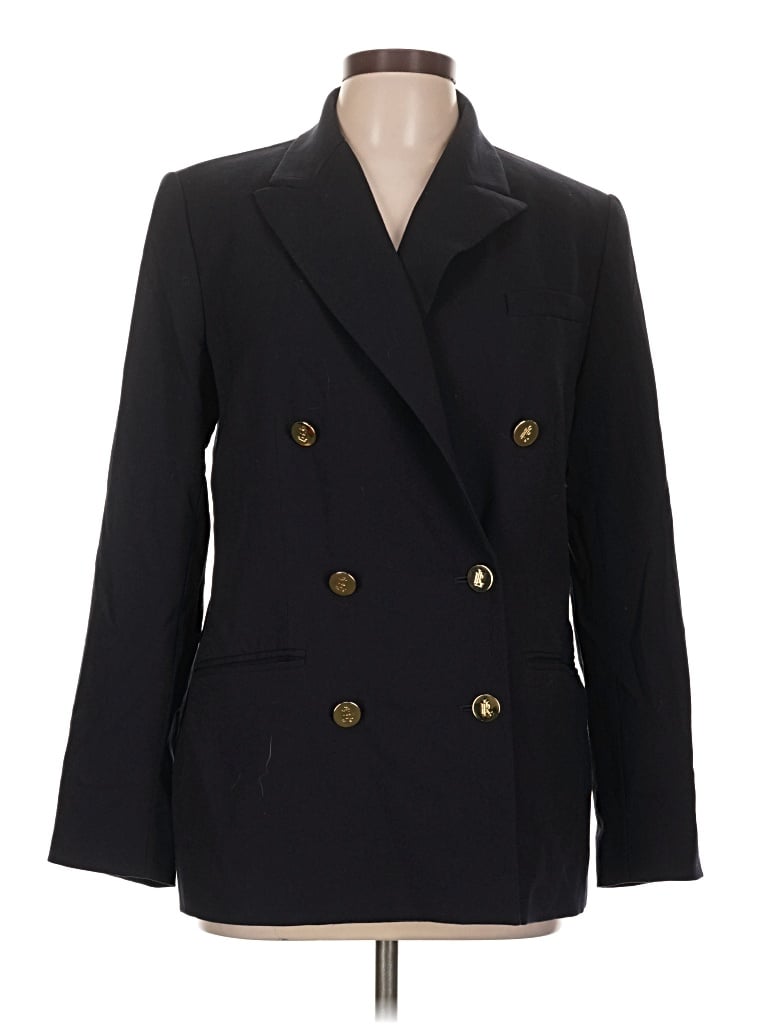 Pre-owned Polo Ralph Lauren Wool Blazer Jacket In Black