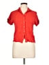 Sim & Sam 100% Rayon Polka Dots Red Short Sleeve Blouse Size L - photo 1
