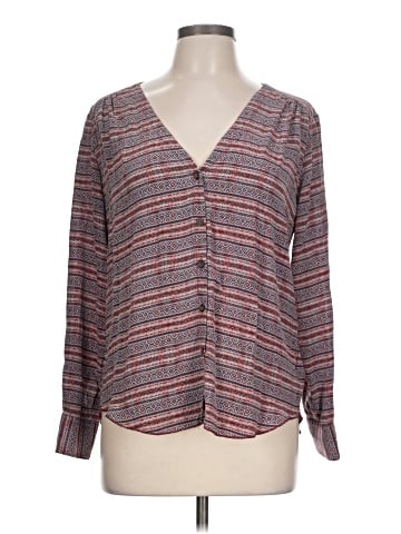 Graham & Spencer Long Sleeve Silk Top (view 1)