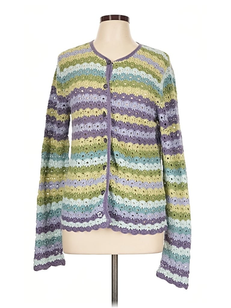 Pre-owned Christopher & Banks Cardigan Sweater In Purple
