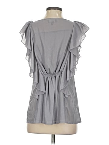 Aqua Short Sleeve Blouse (view 2)