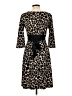 En Focus Studio Animal Print Black Cocktail Dress Size 10 - photo 2
