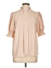 Angashion 100% Polyester Tan 3/4 Sleeve Blouse Size L - photo 1