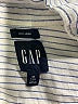 Gap 100% Linen Stripes Blue Long Sleeve Button-Down Shirt Size M (tall) - photo 7