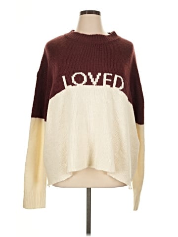 Peace Love World Pullover Sweater (view 1)