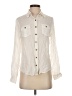 Mine 100% Rayon Ivory White Long Sleeve Button-Down Shirt Size S - photo 1