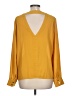 dalia 100% Polyester Yellow Long Sleeve Blouse Size L - photo 2