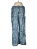 Dissh 100% Linen Tie-dye Blue Linen Pants Size 8 - photo 1