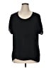 Pleione 100% Polyester Black Short Sleeve Blouse Size XL - photo 1