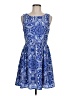 Dina Be 100% Polyester Paisley Blue Cocktail Dress Size M - photo 1