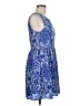 Dina Be 100% Polyester Paisley Blue Cocktail Dress Size M - photo 4