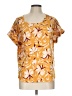 AUW Orange Yellow Short Sleeve Blouse Size L - photo 1