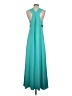 Clove 100% Polyester Solid Teal Cocktail Dress Size 0 - photo 2