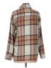 Identify 100% Polyester Plaid Brown Long Sleeve Blouse Size S - photo 2