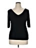 Talbots Black 3/4 Sleeve Top Size XL - photo 1