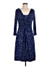Chaps Animal Print Blue Casual Dress Size M - photo 1