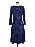 Chaps Animal Print Blue Casual Dress Size M - photo 2