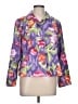 Coldwater Creek 100% Cotton Print Purple Jacket Size L (petite) - photo 1