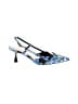Nine West Floral Blue Heels Size 6 1/2 - photo 1