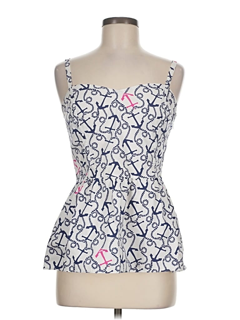 Pre-owned Lilly Pulitzer Tank Top Blue Strapless Neckline Tops