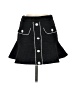 Aqua 100% Polyester Tweed Black Casual Skirt Size XS - photo 1