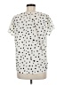 Papermoon 100% Polyester Hearts Ivory Short Sleeve Blouse Size M - photo 2