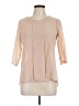 Sandro Ferrone 100% Polyester Tan 3/4 Sleeve Blouse Size L - photo 1