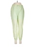 Tic : Toc 100% Polyester Color Block Green Casual Pants Size S - photo 1