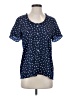 Left Coast by Dolan 100% Polyester Stars Blue Short Sleeve Blouse Size S - photo 1