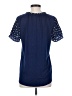 Left Coast by Dolan 100% Polyester Stars Blue Short Sleeve Blouse Size S - photo 2