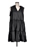Renee C. Solid Black Casual Dress Size L - photo 1