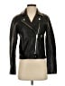 Topshop Black Faux Leather Jacket Size 4 - photo 1