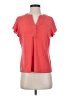Adrianna Papell Pink Red Short Sleeve Blouse Size S - photo 1