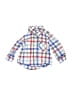 Baby Boden 100% Cotton Plaid Blue Long Sleeve Button-Down Shirt Size 0-3 mo - photo 1
