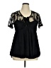 Smartwool 100% Polyester Black Short Sleeve Blouse Size 0X - photo 1