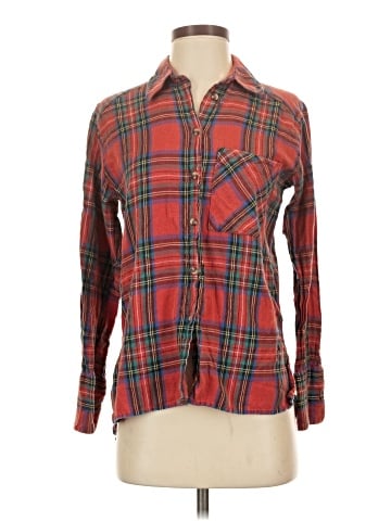 Topshop Long Sleeve Button-Down Shirt (view 1)