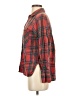 Topshop Plaid Red Long Sleeve Button-Down Shirt Size 2 - photo 5
