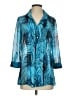 Fever Blue 3/4 Sleeve Blouse Size S - photo 1
