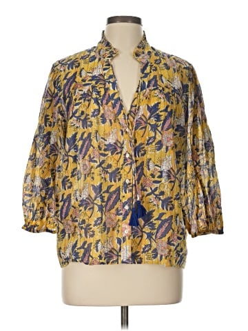 En Creme 3/4 Sleeve Blouse (view 1)
